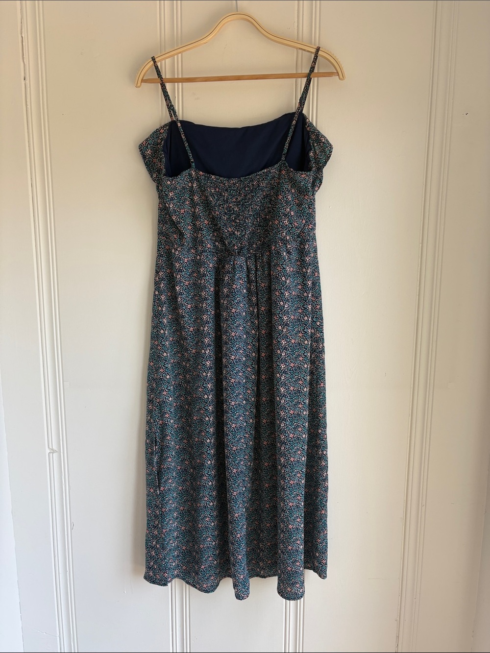 Trixxi Y2K Navy and Pink Floral Midi Sundress - Picture 2 of 11